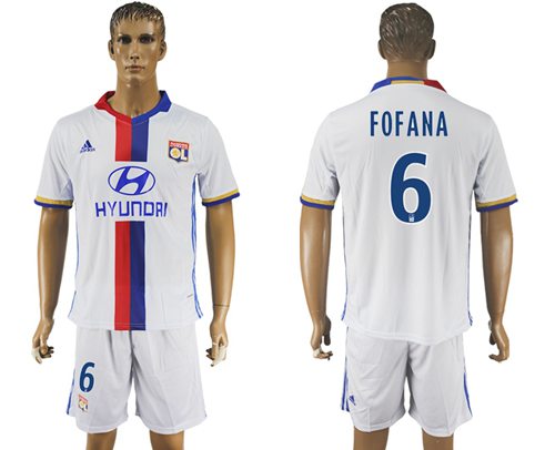 Lyon #6 Fofana Home Soccer Club Jersey - Click Image to Close